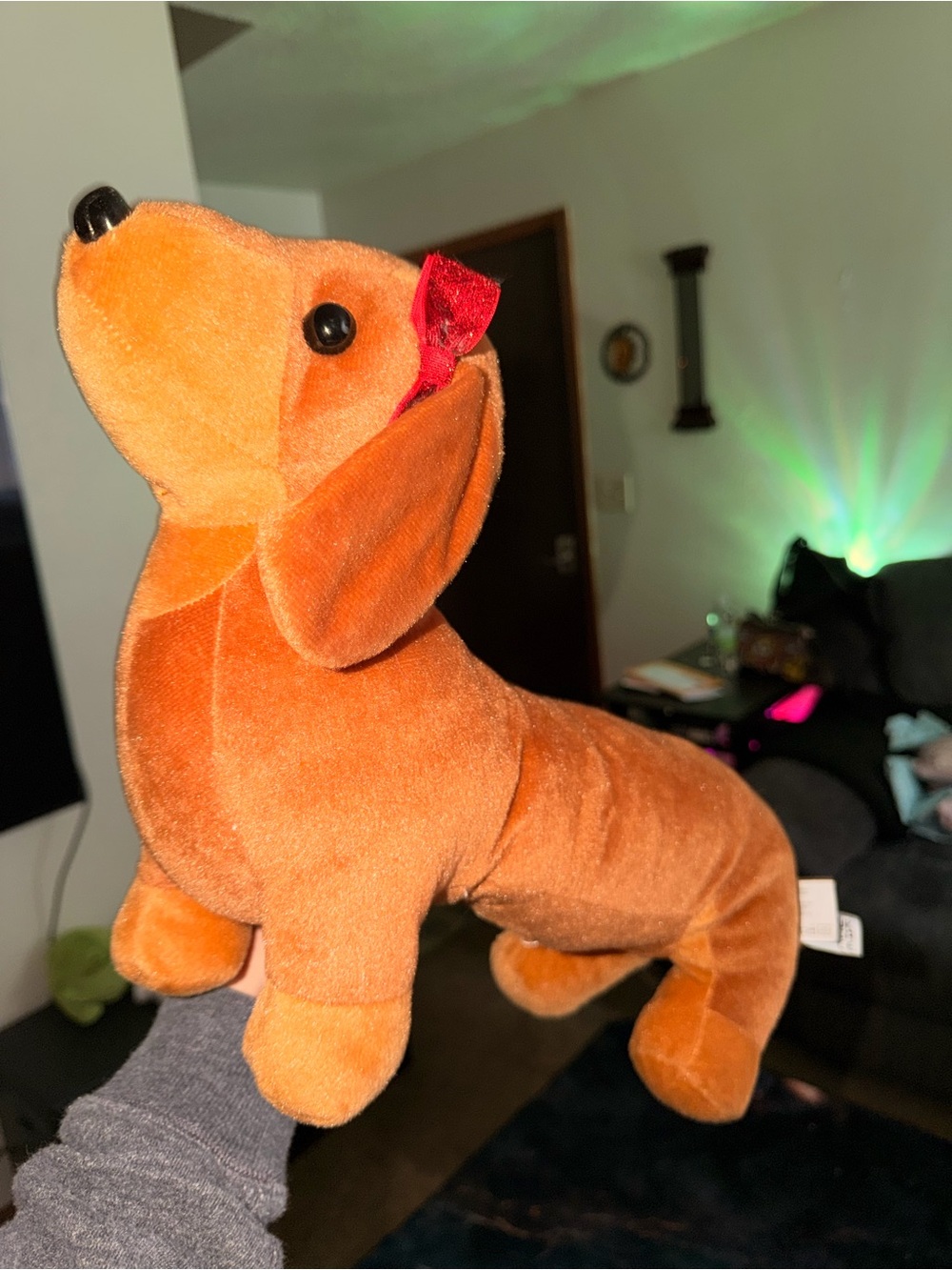 Plush Dachshund Dog Toy - Orange Soft Squeaky Pet Plush